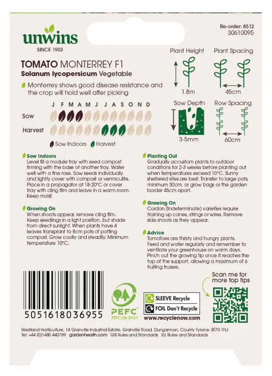 Unwins Organic Cherry Tomato Monterrey F1 Seeds - Image 2