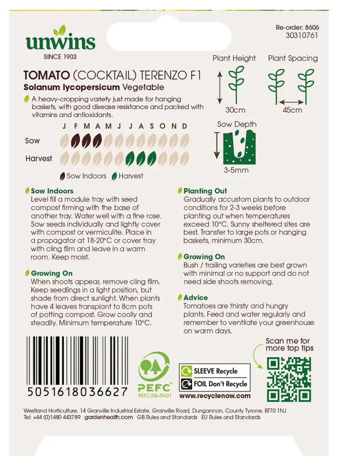 Unwins Cocktail Tomato Terenzo F1 Seeds - Image 2