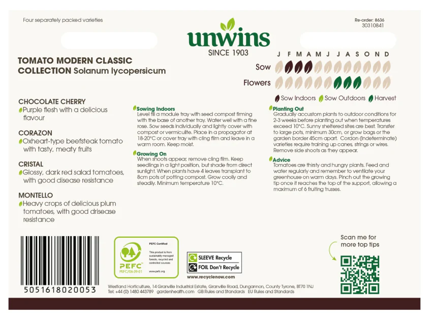 Unwins Tomato Modern Classic Collection Pack - Image 2