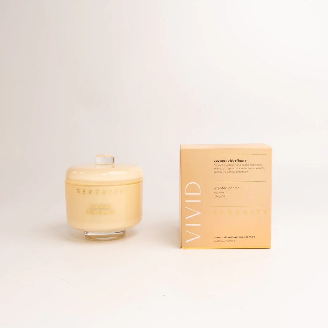 Vivid Serenity Coconut Elderflower 230g Candle - Image 2