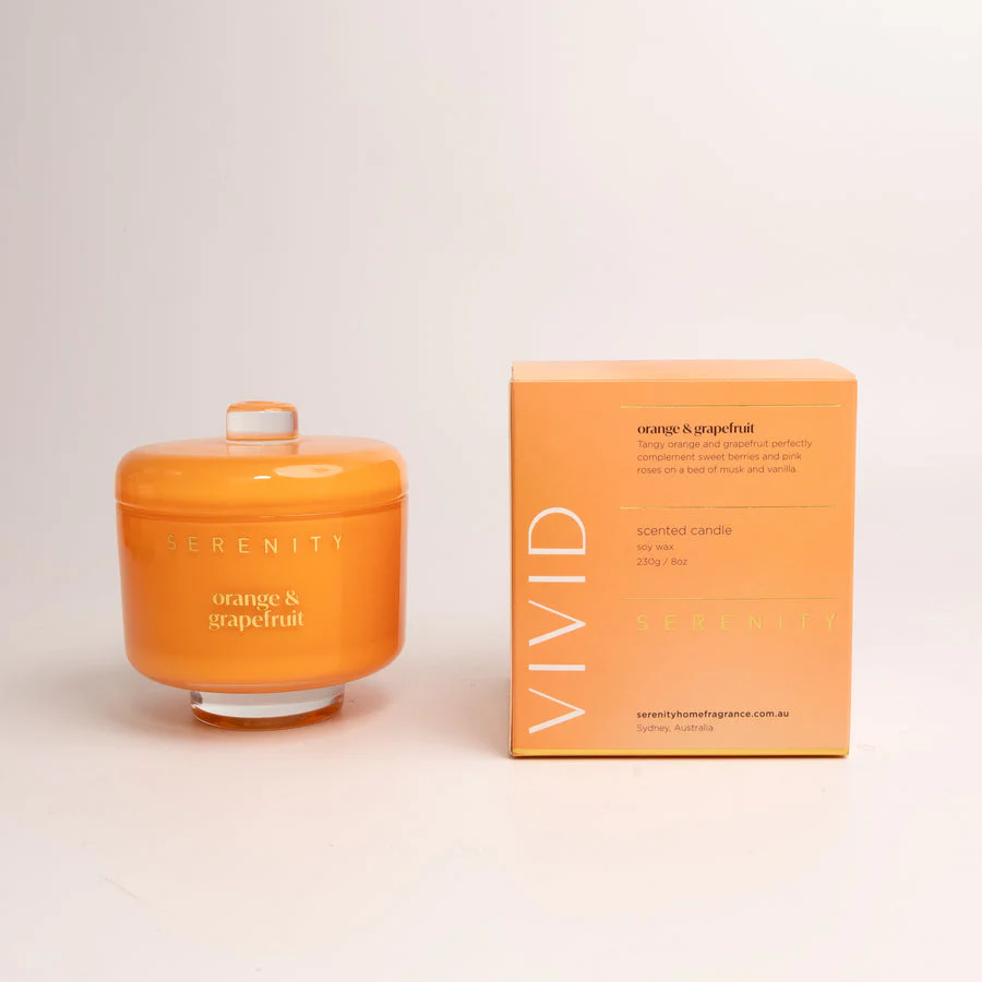 Vivid Serenity Orange & Grapefruit 230g Candle - Image 2