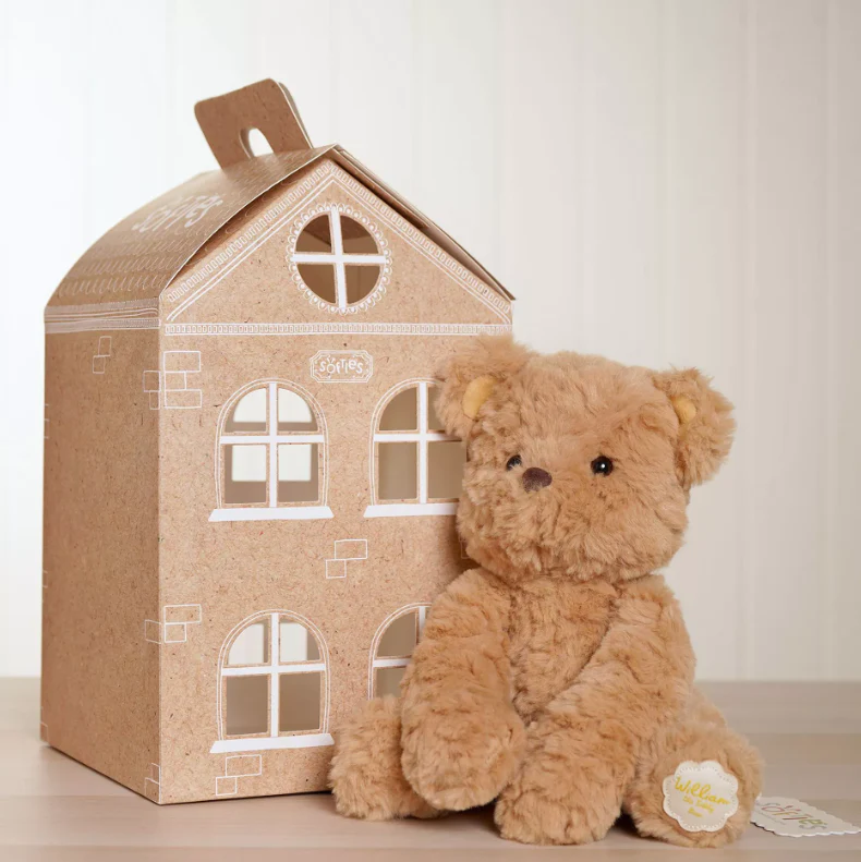Softies William The Plush Sitting Brown Teddy Bear 22cm - Image 3