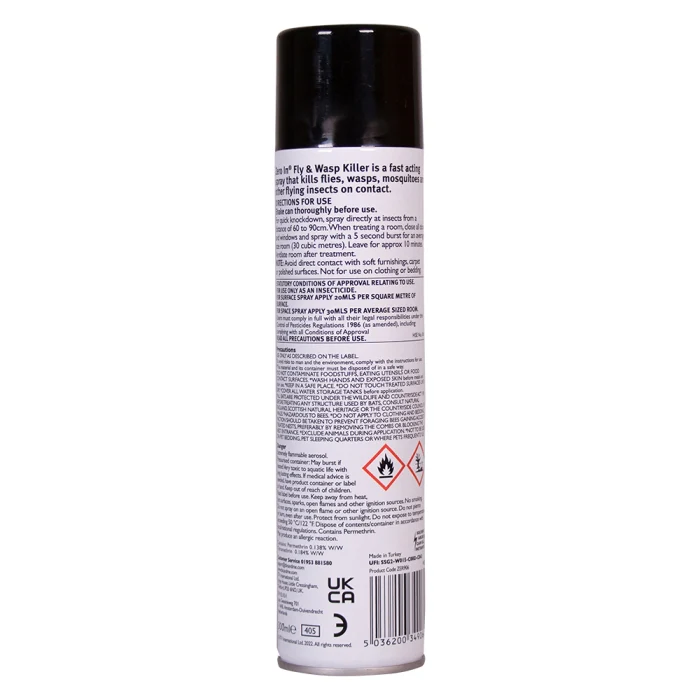 STV Zero In Fly & Wasp Killer Aerosol 300ml - Image 2