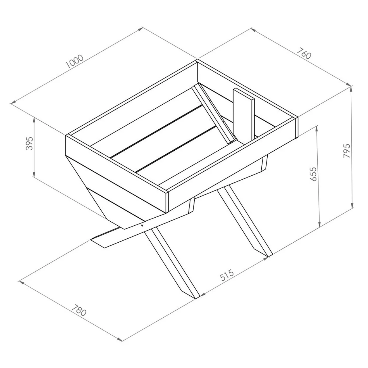 Zest 4 Leisure Vegetable Bed 1m - Image 2