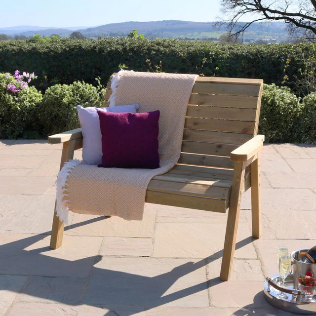 Zest Charlotte 2 Seater Garden Bench - Image 3