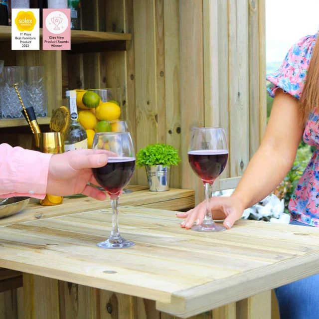 Zest 4 Leisure Garden Bar & 2 Stool Set - Image 5