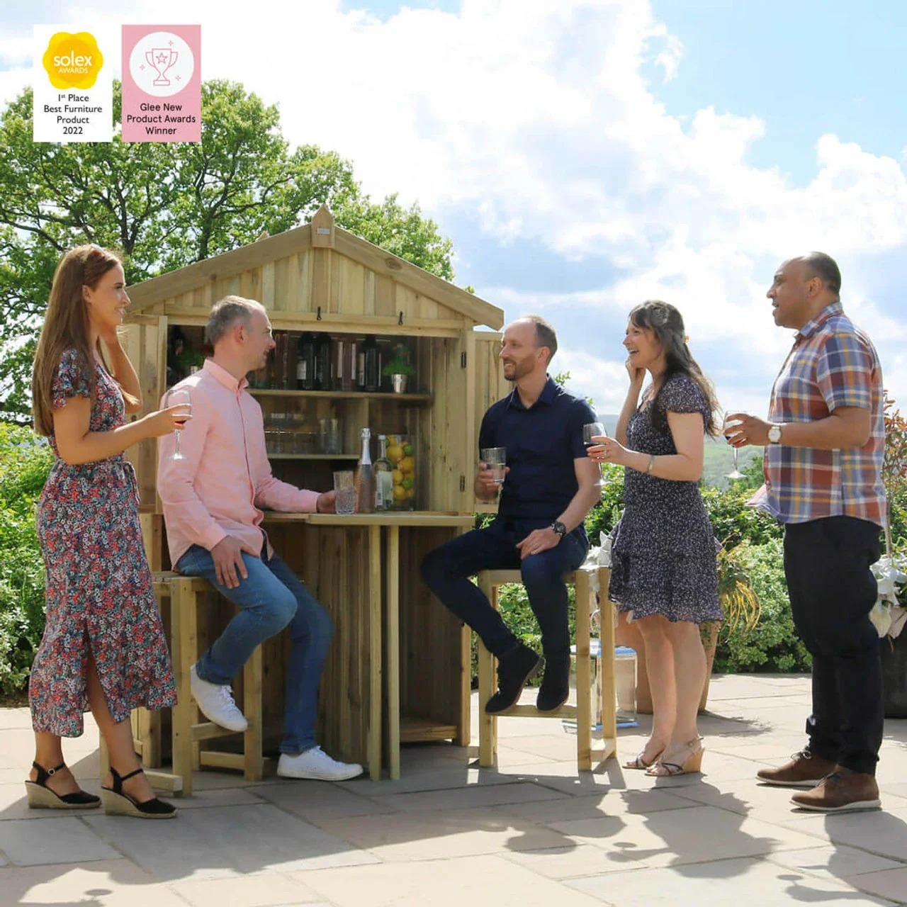 Zest 4 Leisure Garden Bar & 2 Stool Set - Image 9